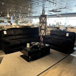 Black Sofa And Loveseat