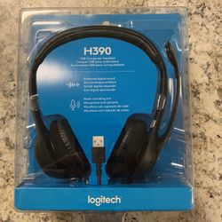 Logitech Headphones With Mic (BRAND NEW)
