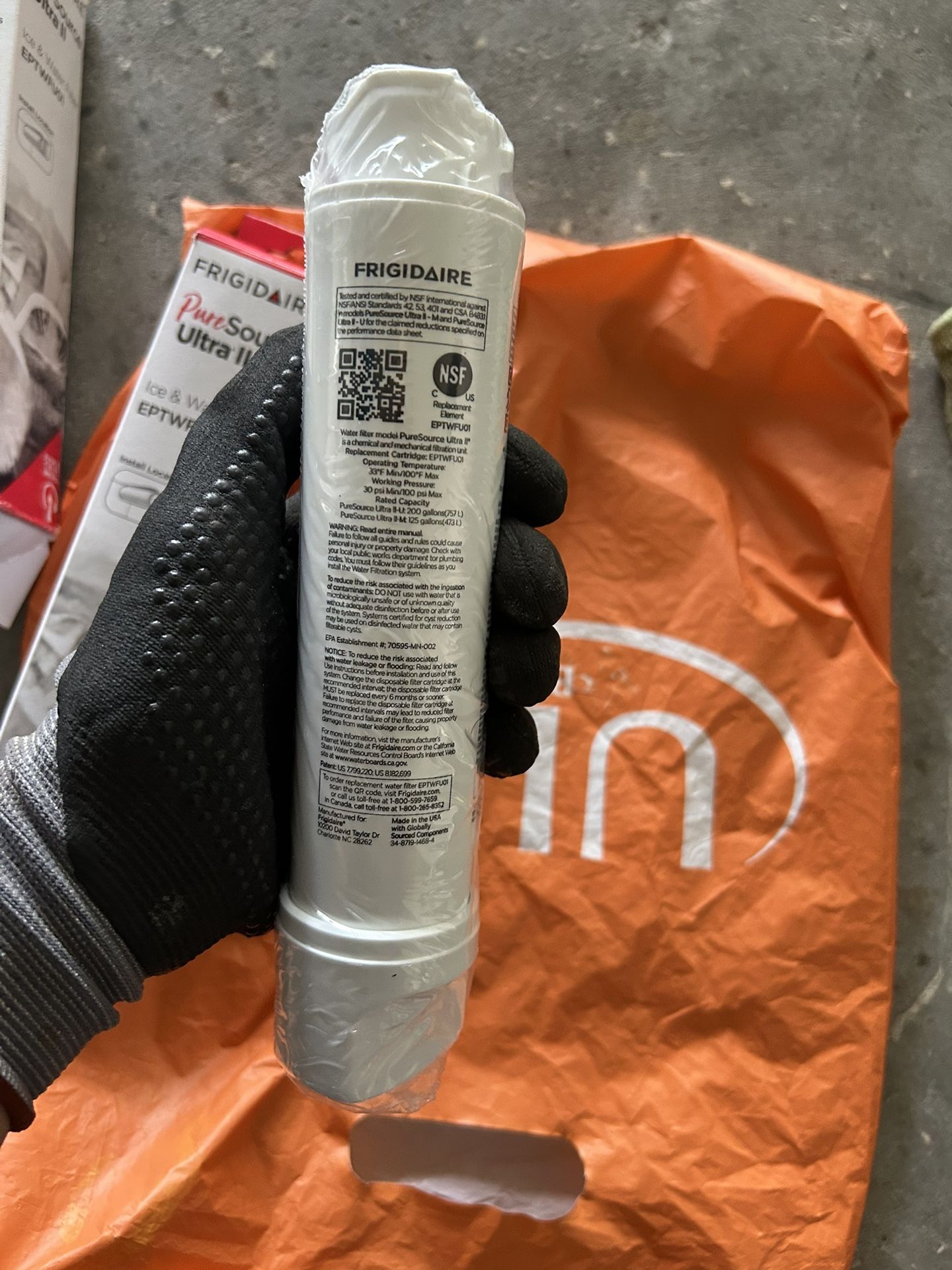 Frigidaire ice and water filter