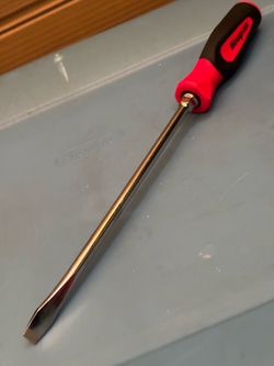 Snsp-on Tools Flat Tip Instinct® Soft Grip Standard Screwdriver (Red)