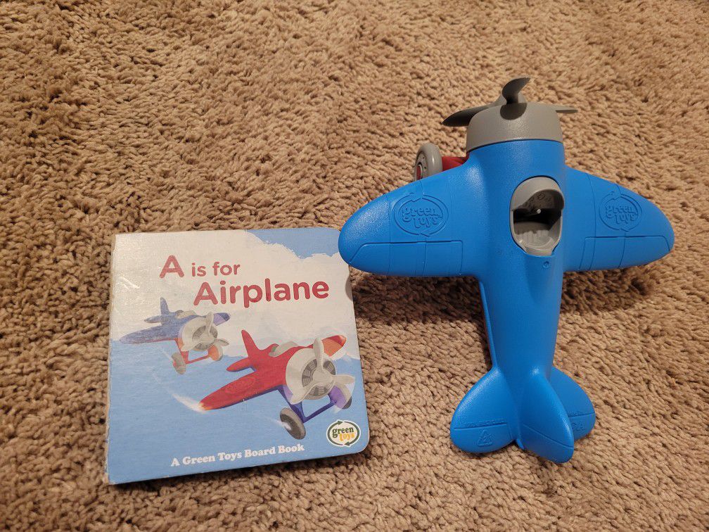 Green Toys Airplane With Book