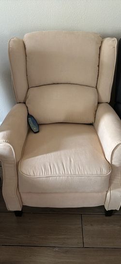 Cream or Blue recliner heat/massage chair