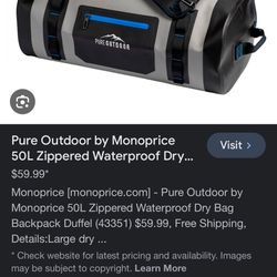 Pure Outdoor Water Proof Dry Bag Backpack