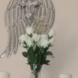 Fake Roses With Vase