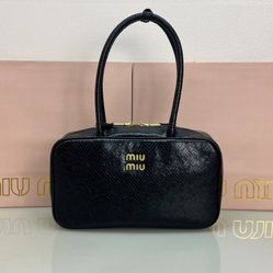 miumiu new medium-sized snake-skin runway briefcase