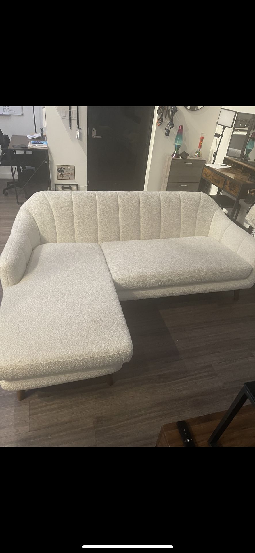 Couch - white sectional 