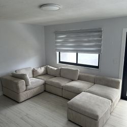 Beige Sectional Couch 