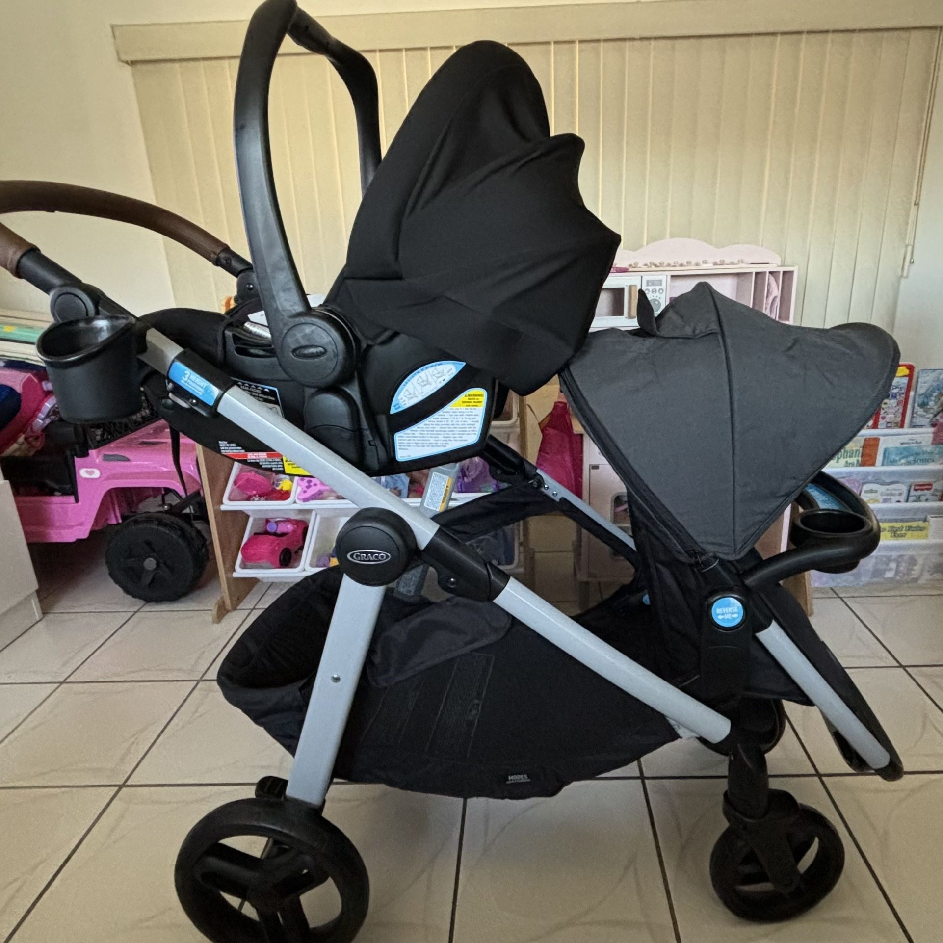 Stroller And Infant Seat, Plus Second Child Seat