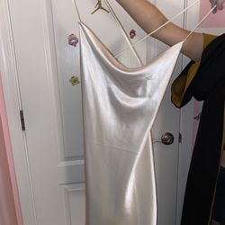 silk white dress