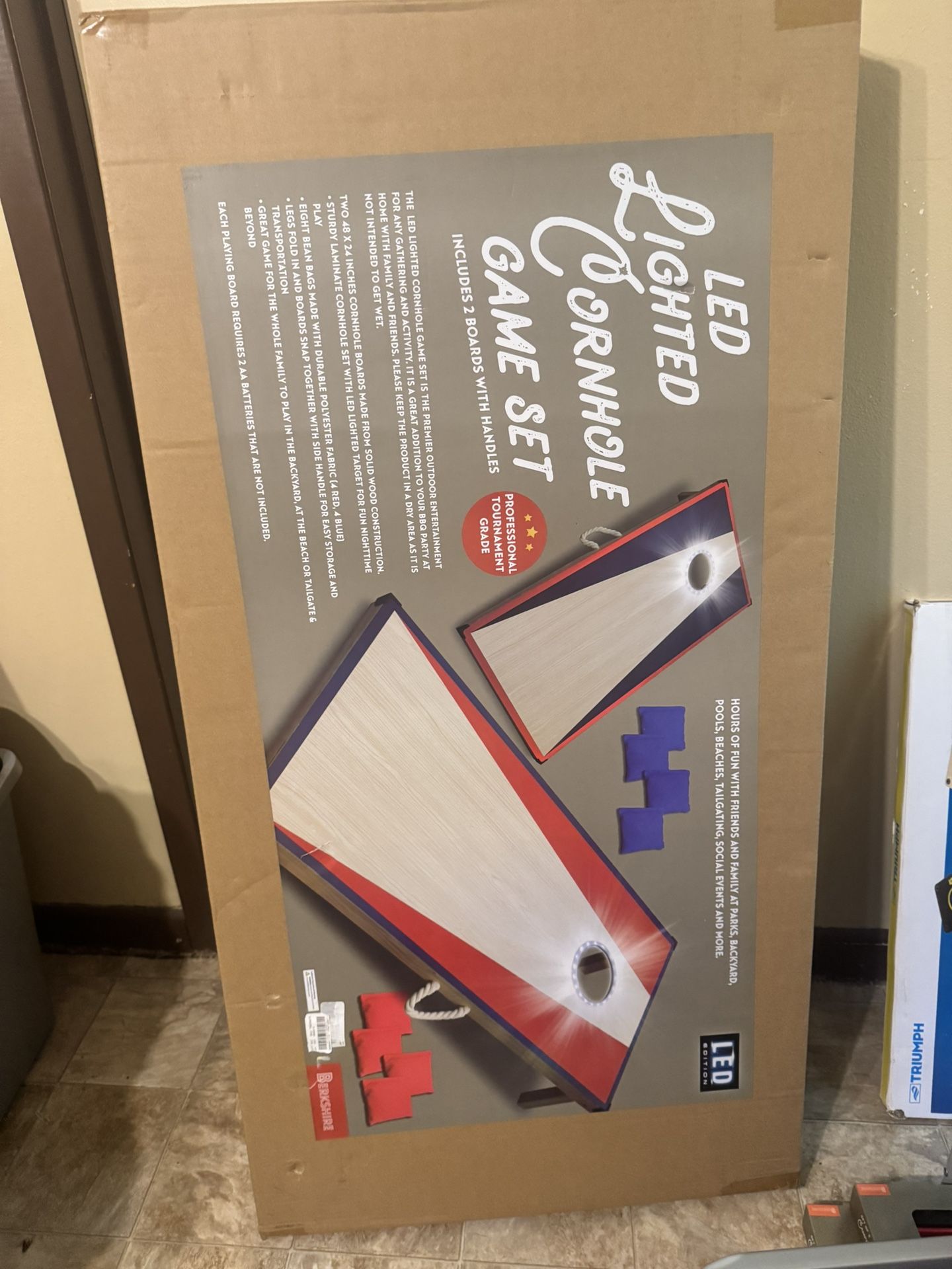 NEW Cornhole Game Set LED Lighted Tournament Grade