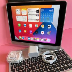Apple IPad 6th Generation (9.7” Retina / Touch ID / IOS 17) 32GB with keyboard, pen & Accessories (128gb $199) 