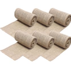 6 Rolls Natural Burlap Tree Wraps, 4.7 Inch×16.4 Feet Tree Trunk Wraps Fabric Tree Bark Protector Burlap Wraps, Plant Antifreezing Bandage Burlap Roll