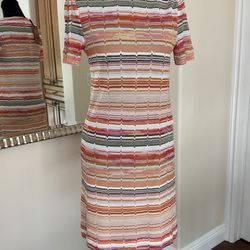 Missoni - Metallic Knit Crew Neck Mini Dress