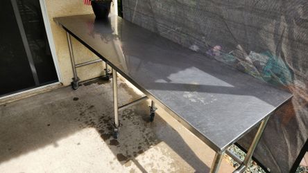 Industrial stainless steel table