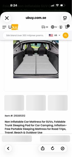 Foldable Non-Inflatable SUV Car Camping Mattress