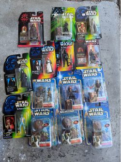 14 Star Wars Figure Lot - All unopened. Yoda, Darth Maul, Emperor
