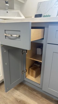 250$ grey Kitchen cabinet