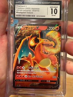 CGC 10 Error Charizard V Misaligned Texture Japanese VSTAR Pokemon Card  013/172 Gem Mint