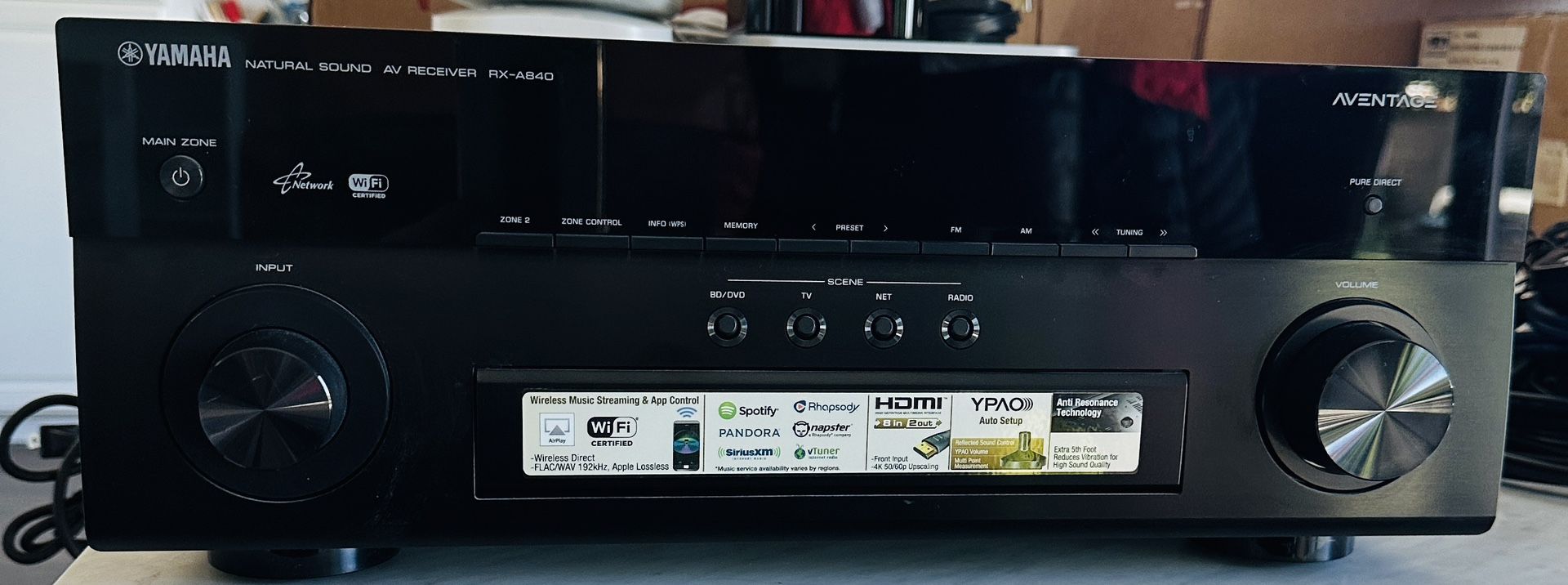 YAMAHA  Adventage Natural Sound AV Receiver RX-A840