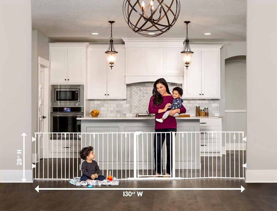 Regalo 130-Inch Super Wide Adjustable Baby Gate Pet Gate and Play Yard, 2-in-1 - Brand New in Box