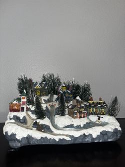 Lovely Vintage Avon Fiber Optic Christmas Village