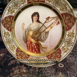 Hand Painted Viennese Plate
