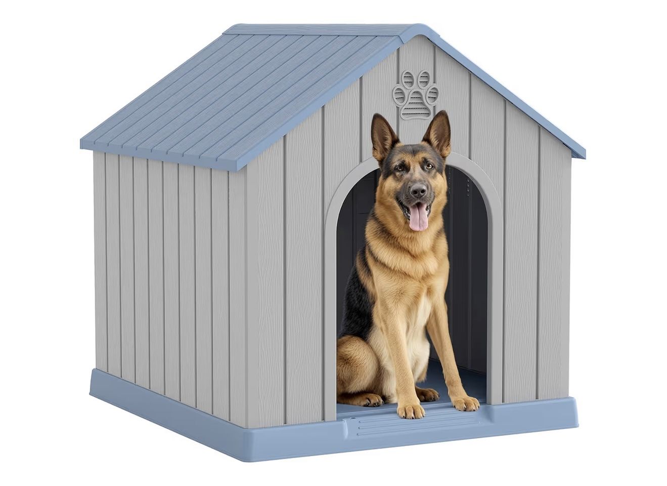 NEW in Box Dog House for medium to Large Dogs - Blue Gray