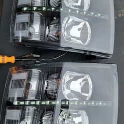 07-13 Chevrolet Silverado LED Headlights Luces Micas Calaveras Faros Faroles Chevy