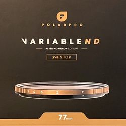 Polarpro Variable ND 2-5 Stop 77mm Peter McKinnon Edition