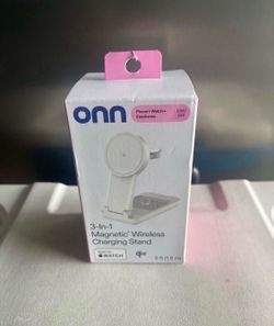 onn 3-in-1 Qi2 Certified Wireless Charging Stand - Foldable