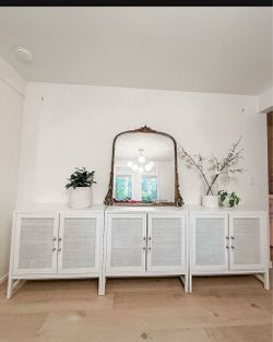 New in box Threshold Warwick 2 door White Cabinet