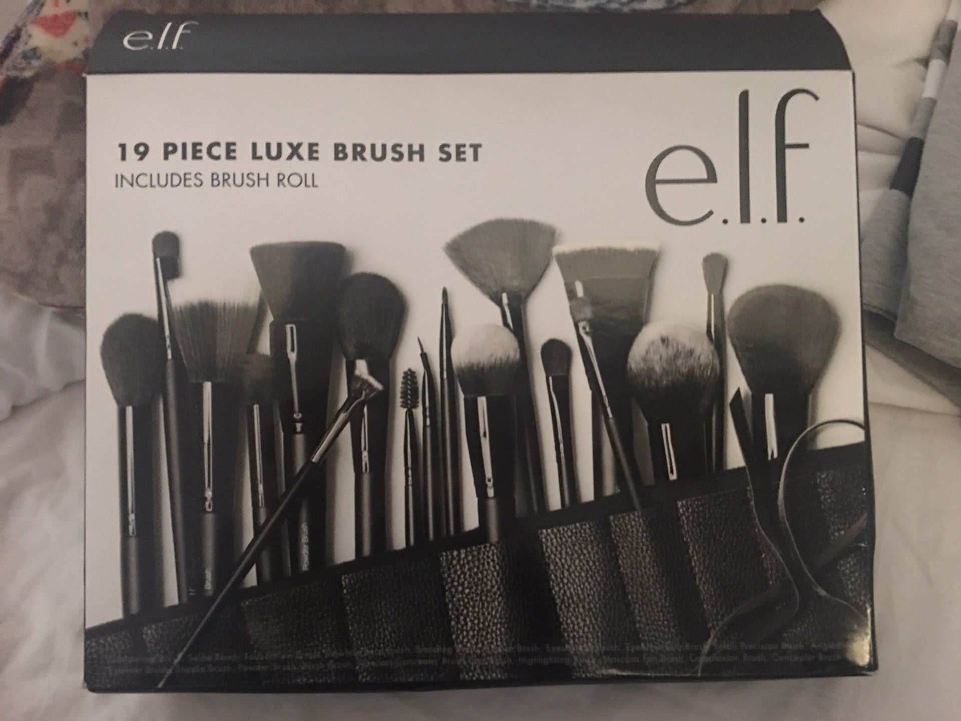 Elf 19 piece Luxe makeup brush set ($20 is the least)