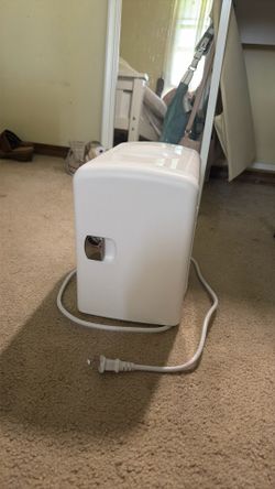 Small white mini fridge
