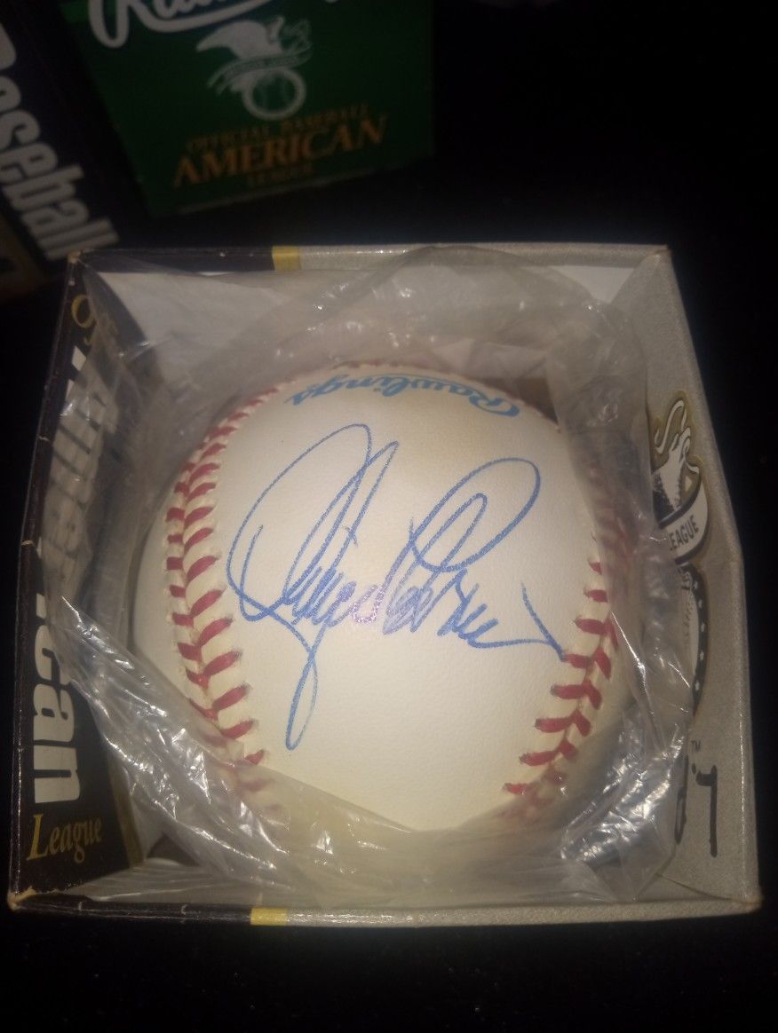 Lance Parish Autographed American League Baseball 