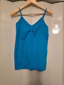 No Boundaries Blue V-Neck Spaghetti Strap Tank Top
