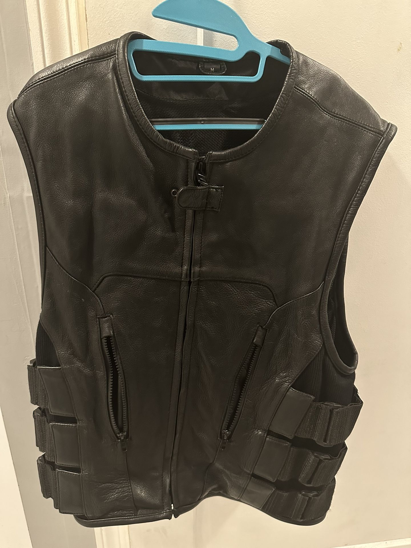 Street Legal Performance Military Tactical Leather Vest Size Medium