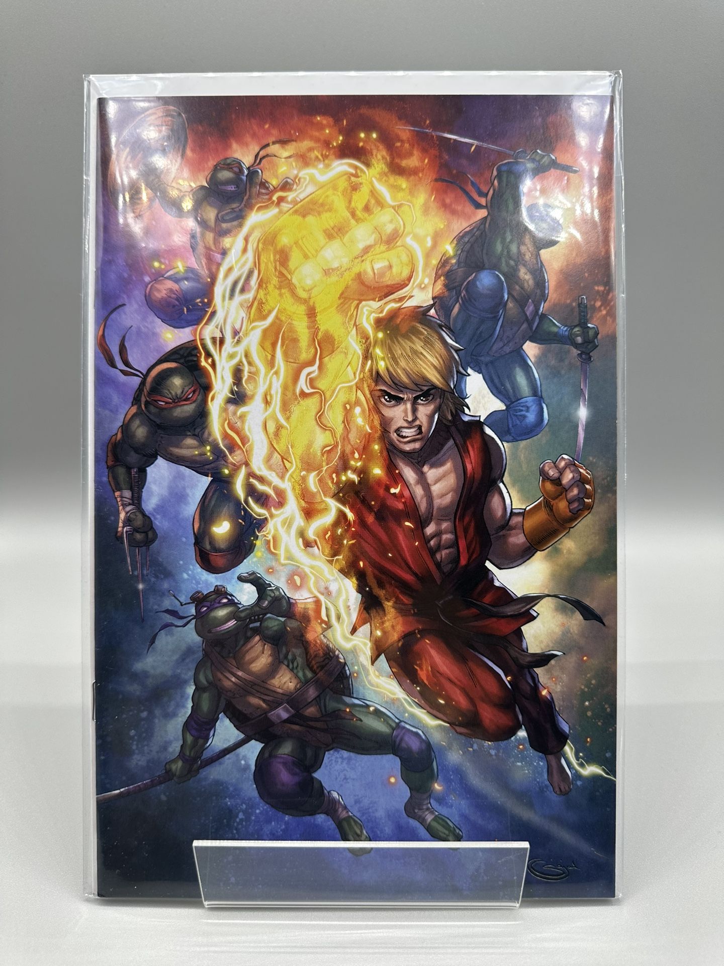 TMNT vs STREET FIGHTER 1 SAJAD SHAH VIRGIN VARIANT NINJA TURTLES 2023