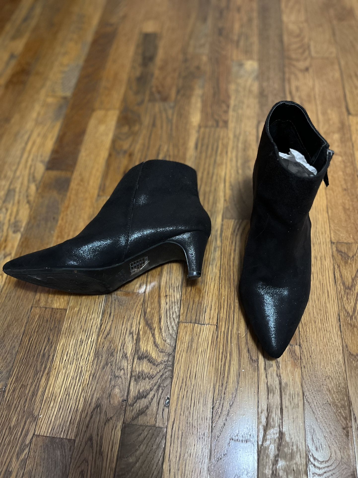 Shimmer Black Heels