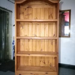 Wooden Western Rustic Bookcase Shelf Furniture Unit Medium Large