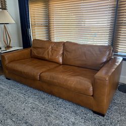 Leather Sofa - Top Grain Leather - Excellent Shape.
