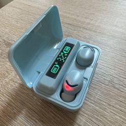 TWS Blue Bluetooth 5.0 Wireless Earbuds Headphone Waterproof
