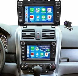 Car Radio Stereo Honda CRV 2007 2008 2009 2010 2011 Wireless CarPlay Android Auto, 7” Touch Screen Head Unit, Backup Camera