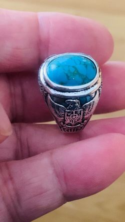 An exquisite men's ring. Made of titanium alloy. Size 10.