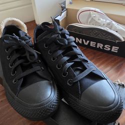 Black converse women size 7 men size 5
