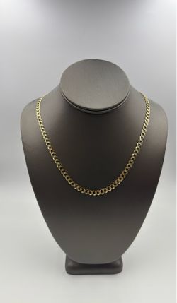 14KT YELLOW GOLD 26.5” DIAMOND CUT CURB LINK 21.1GR