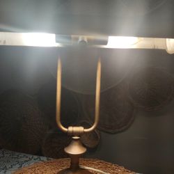 Vintage Piano Lamp/Hand Painted & Stained/Read Description 