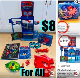 $8 For All PJ MASK Bundle Toys,Books ,characters,metal lunch box,Masks etc