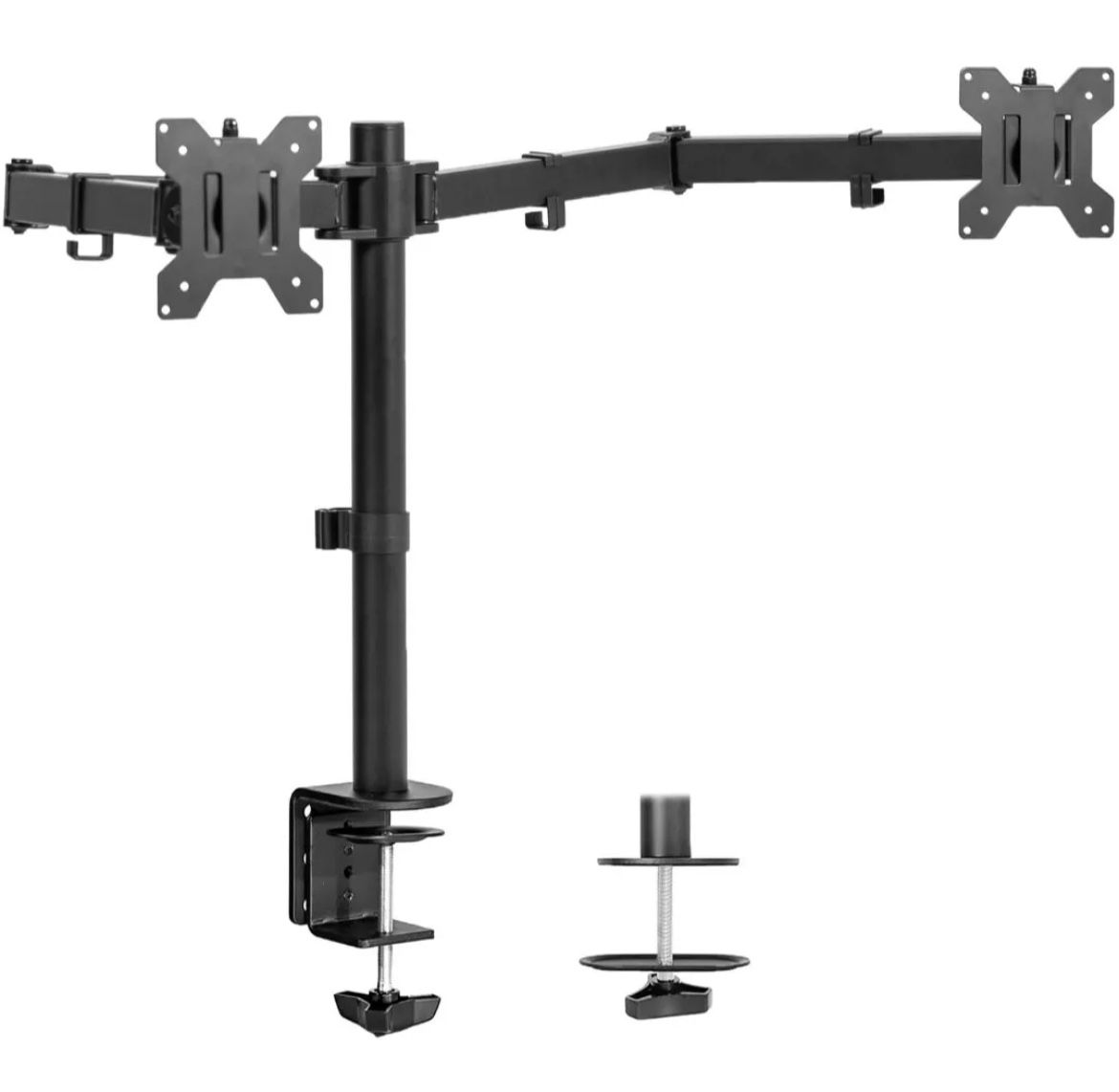 VIVO V038 Black Dual Monitor Adjustable Desk Mount Fits Ultrawide 38" Screens