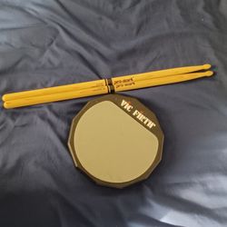 Drum Practice Pad With Sticks 