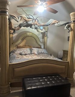 King Bed Frame , Dresser and Mirror